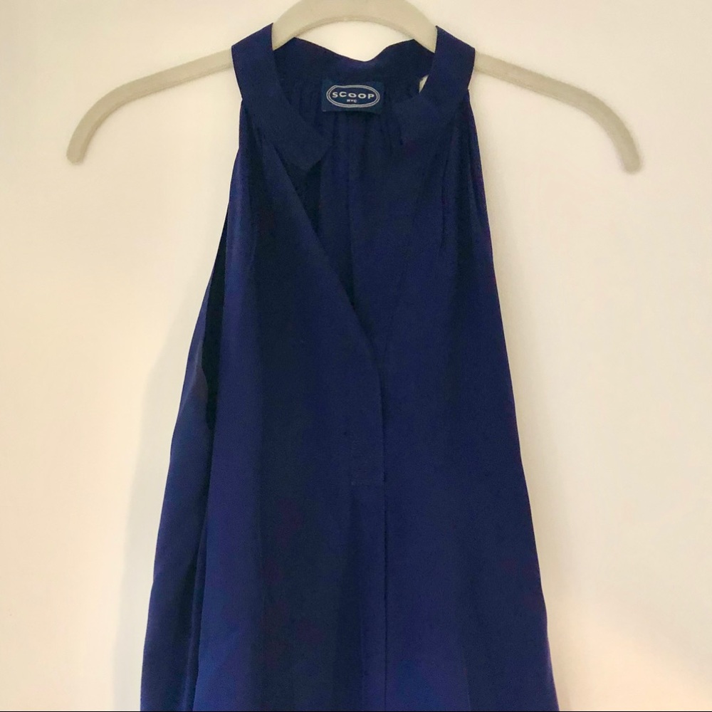 Scoop vintage silk blue top!